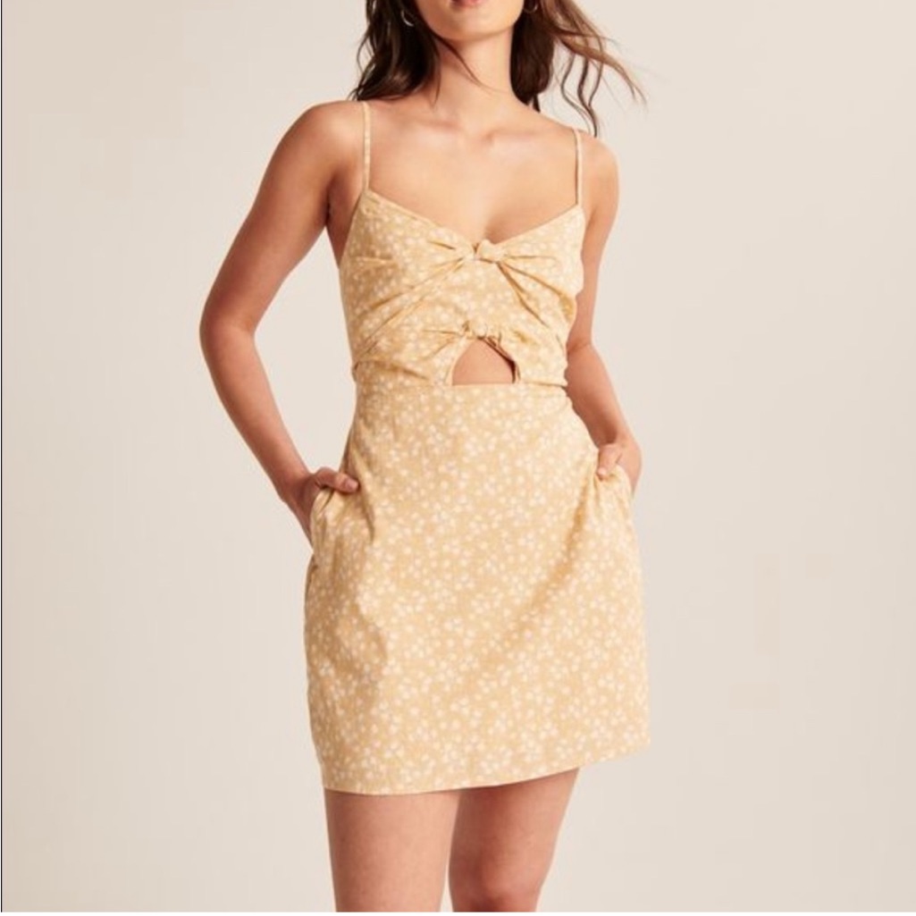 Abercrombie & Fitch Women's Double Knot-Front Cutout Mini Dress
